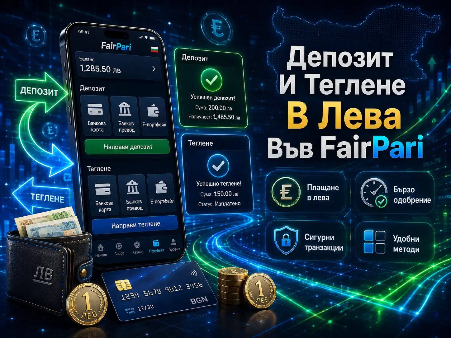 Депозит И Теглене В Лева Във FairPari