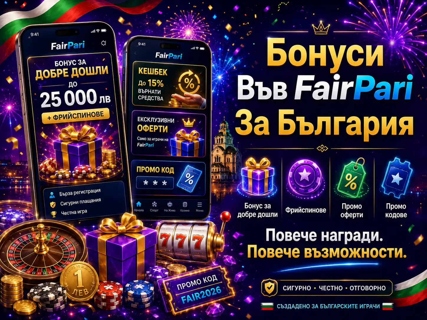 Бонуси Във FairPari За България